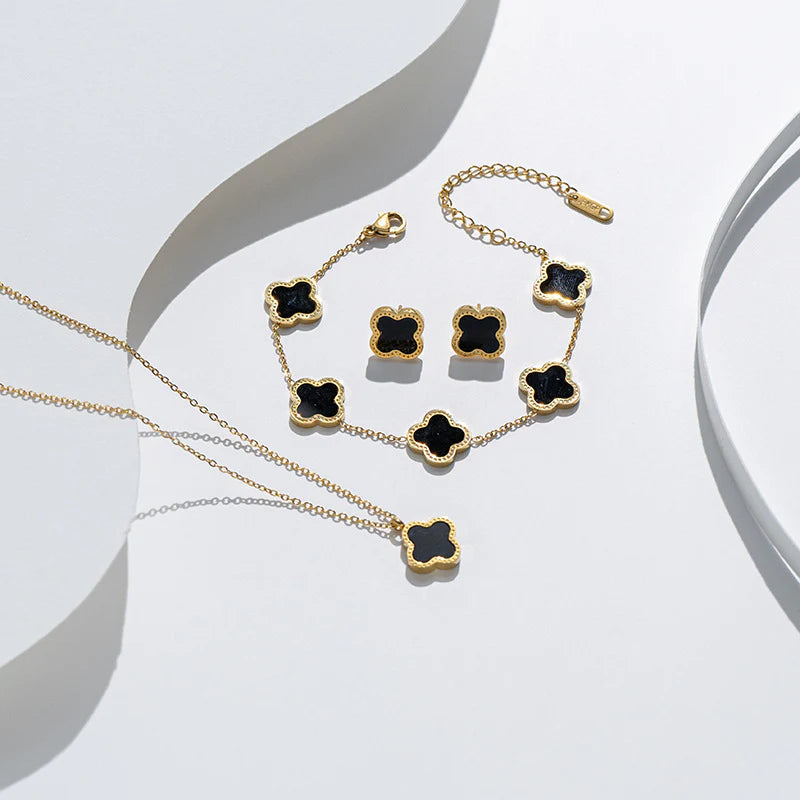 Chic Black Clover Set