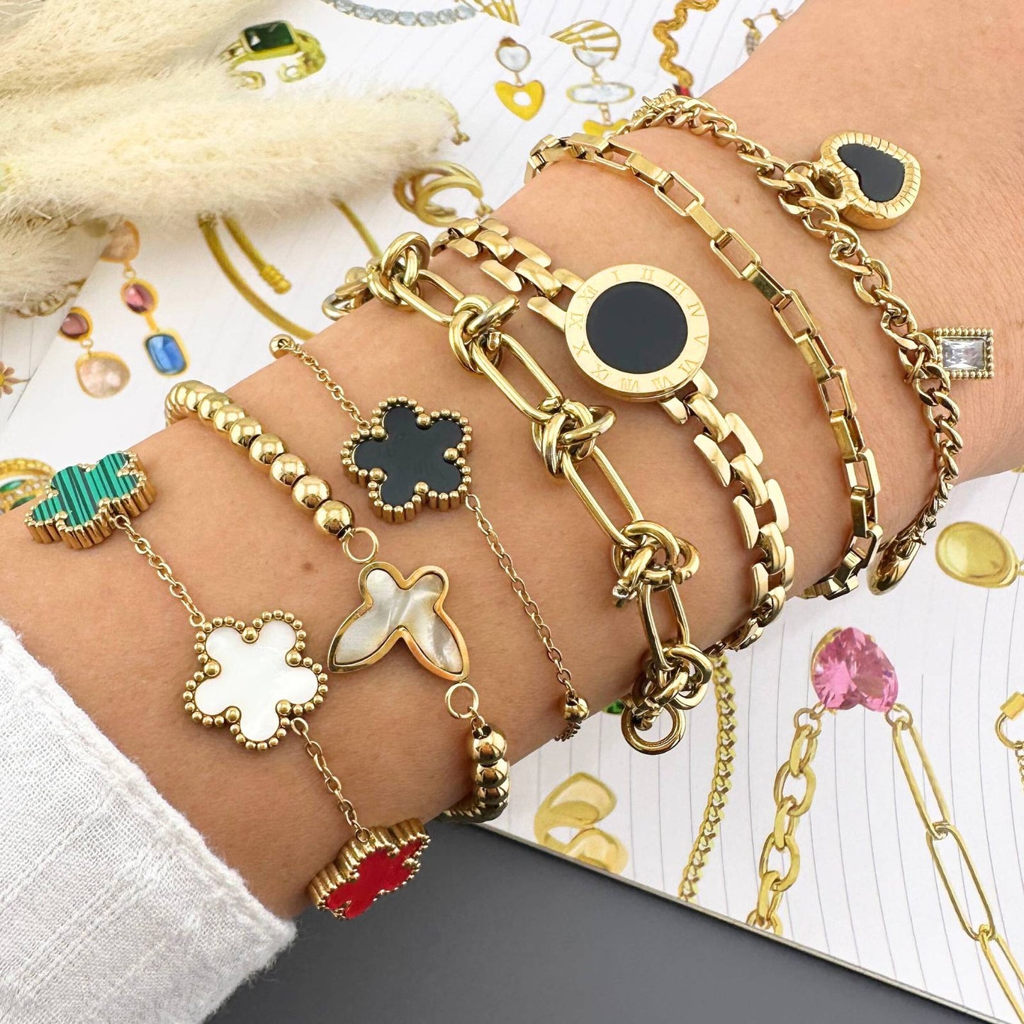 Pulsera Flores Multicolor
