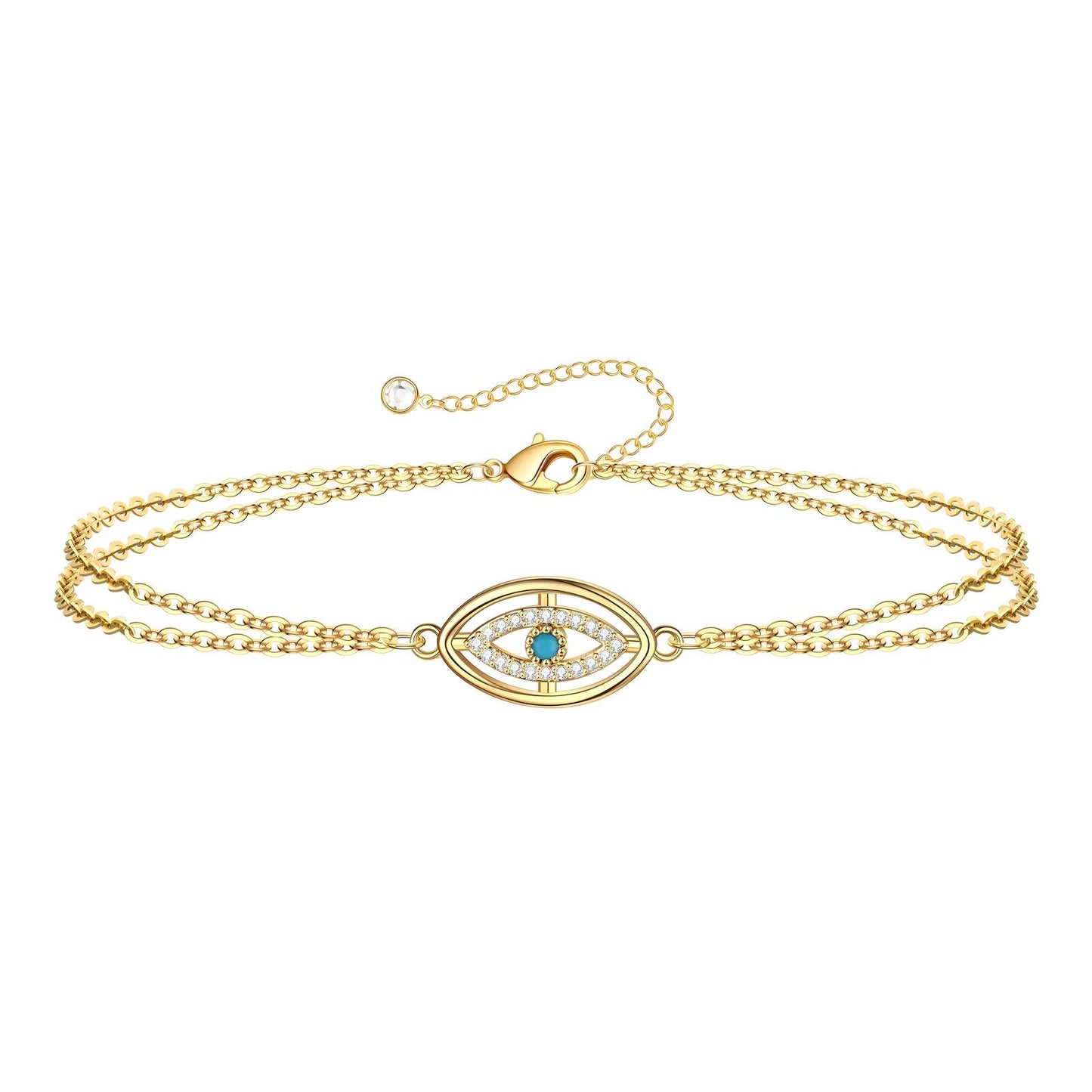 Pulsera Evil Eye 18k Chapado en oro