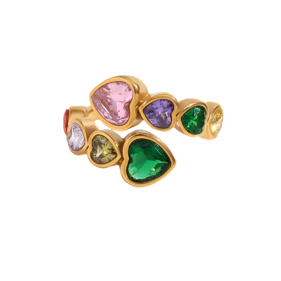 Anillo Corazones Dorado