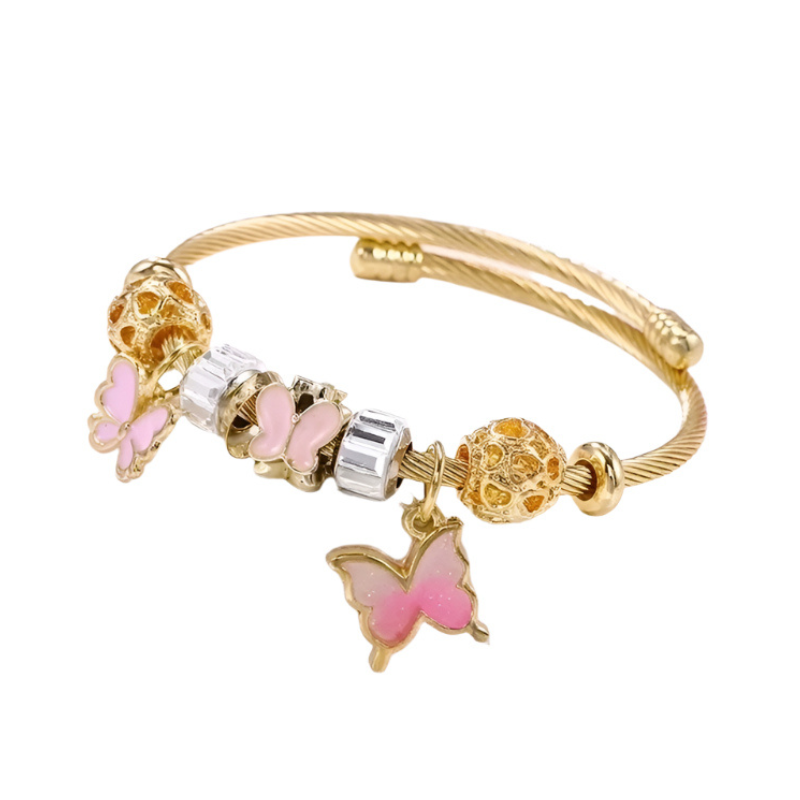 Brazalete Mariposa Rosa