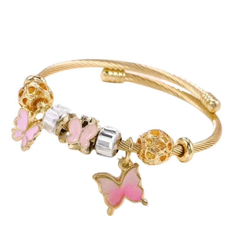 Brazalete Mariposa Rosa