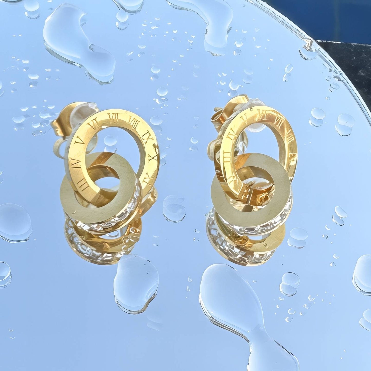Pendientes Doble Aro Romanos