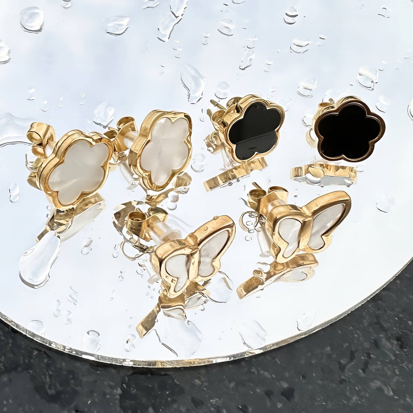 Pendientes Flor Negra