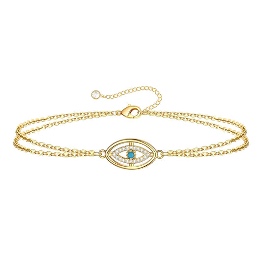 Pulsera Evil Eye 18k Chapado en oro