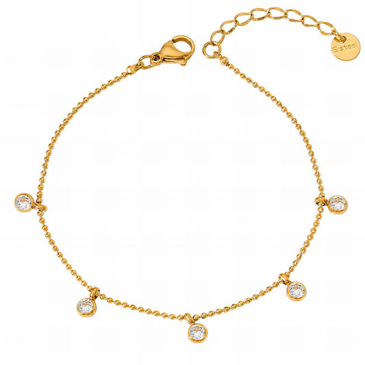 Collar 18K chapado en oro, Circonita cúbica.