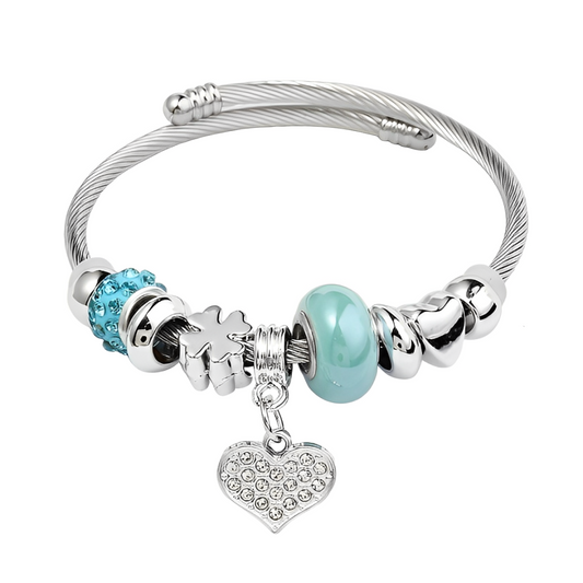 Brazalete Charm Corazón Brillante