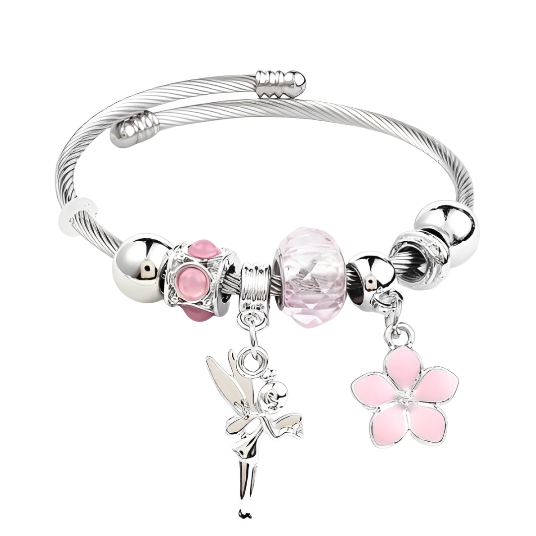 Brazalete Charm Flor y Hada