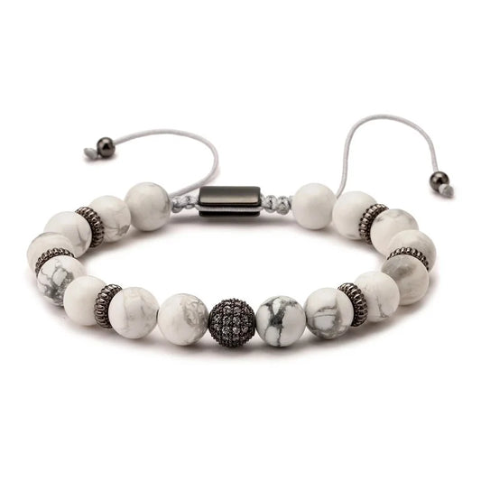 Pulsera de acero inoxidable con Piedra natural para hombre