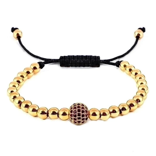Pulsera Acero inoxidable, chapado en oro. Para hombre